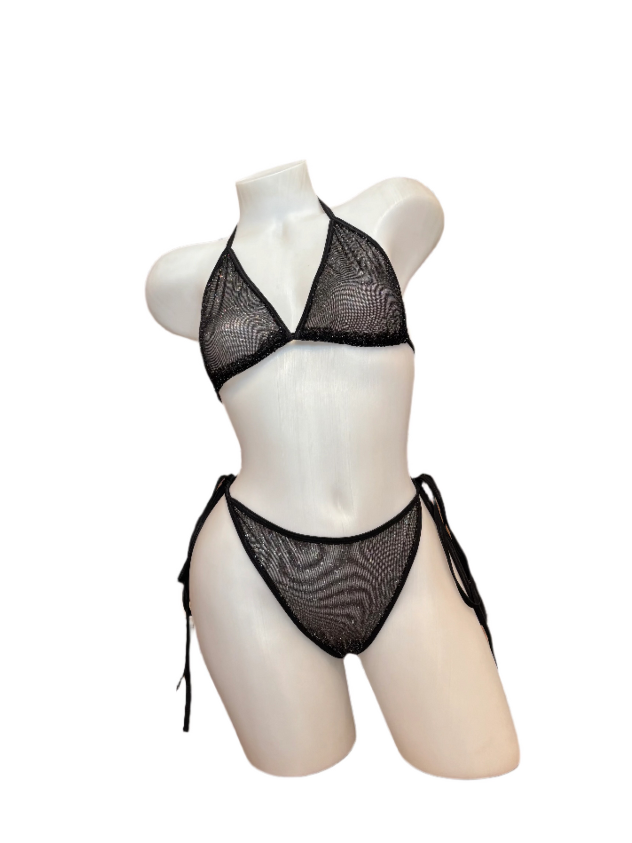 X9 Bikini: Macro Black Bling (Scrunch)