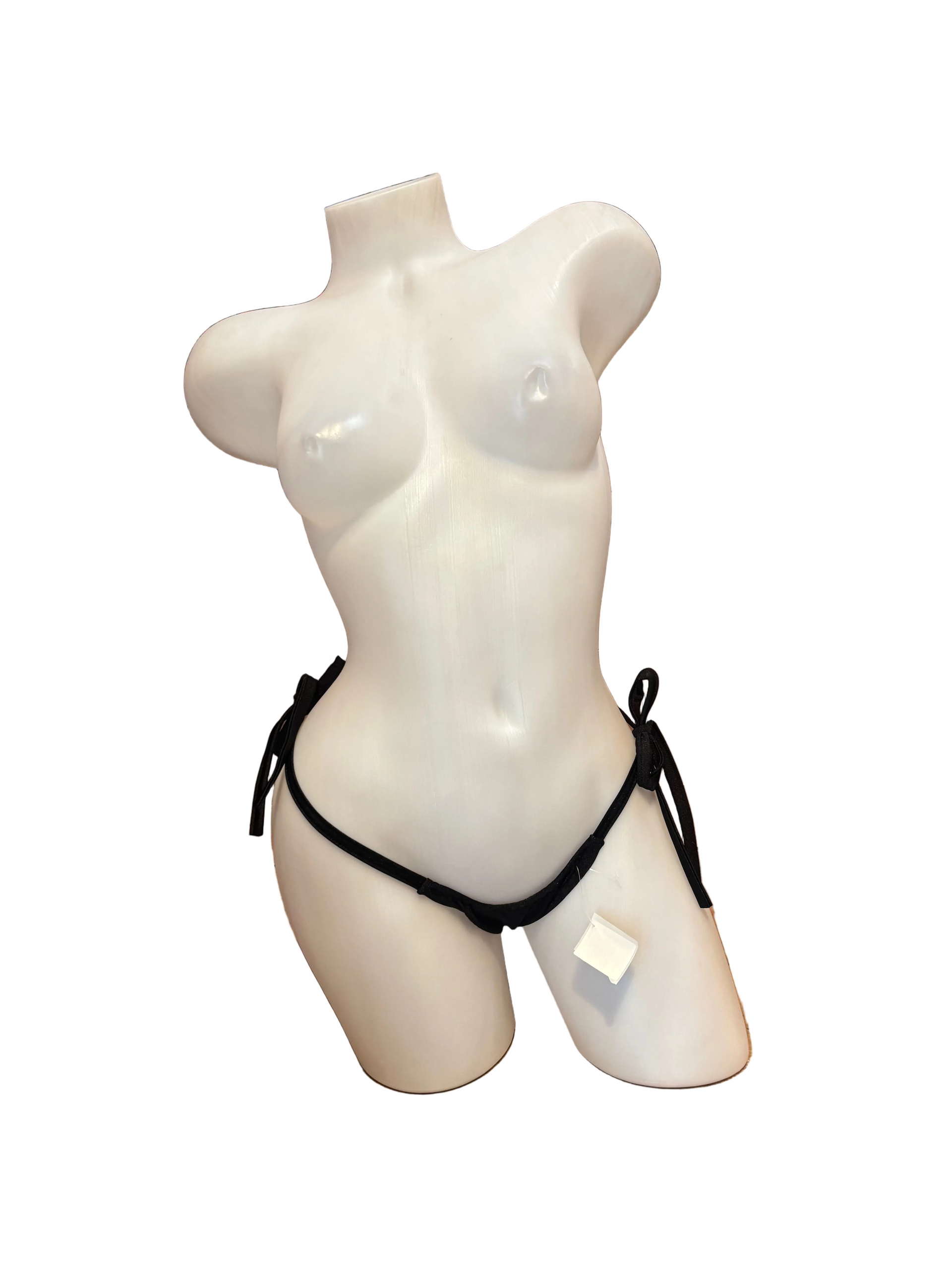 Side Tie Y-Back G-String Black - Model Express Vancouver