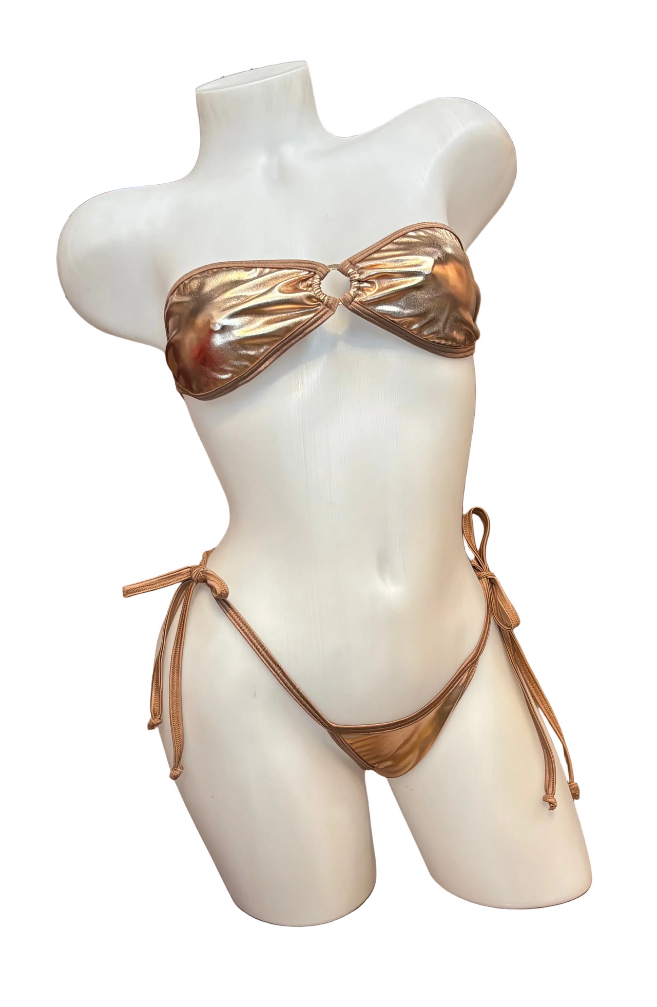 Tie Bandeau Bikini Rose Gold - Model Express Vancouver