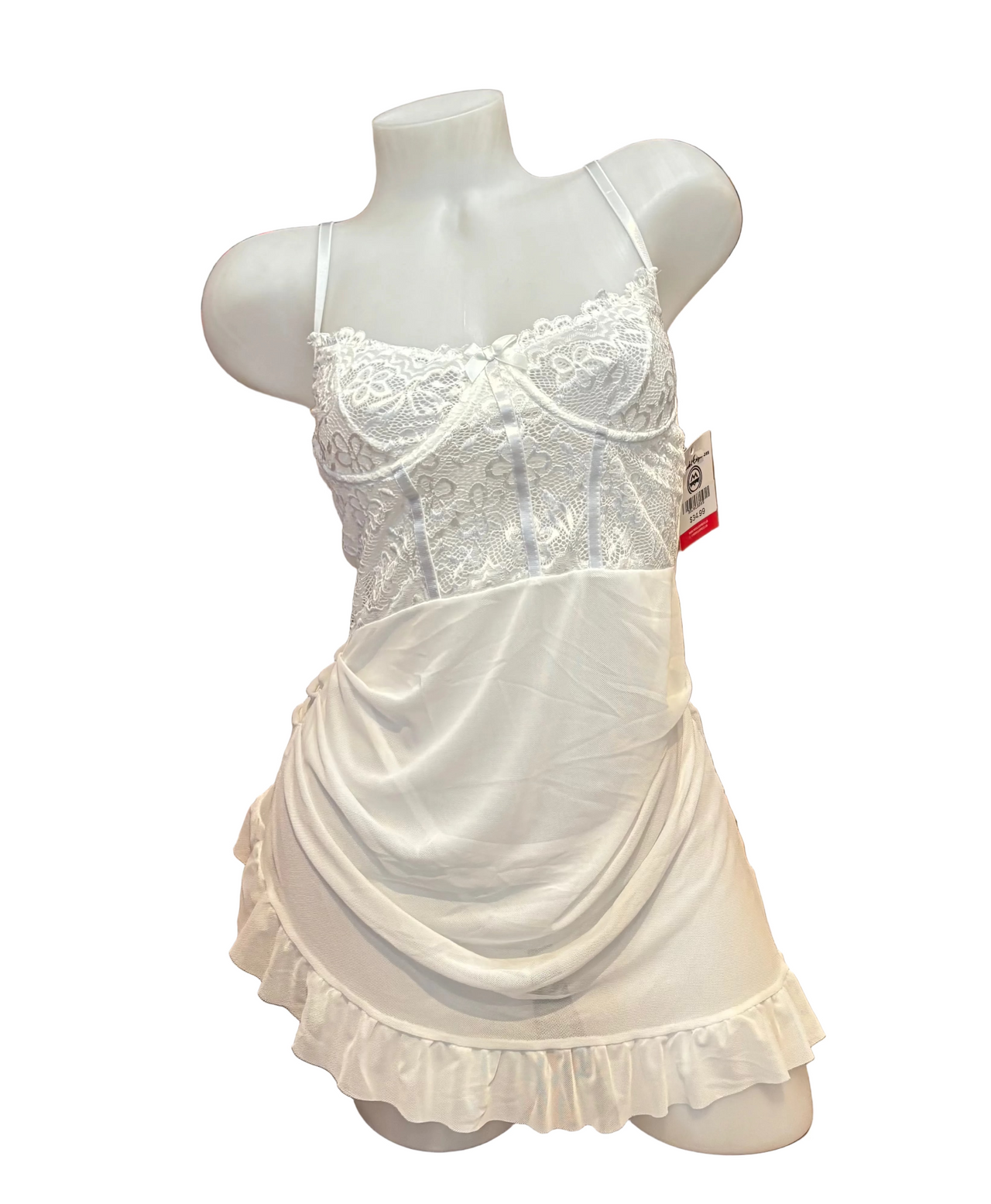 Lace Underwire Baby Doll White