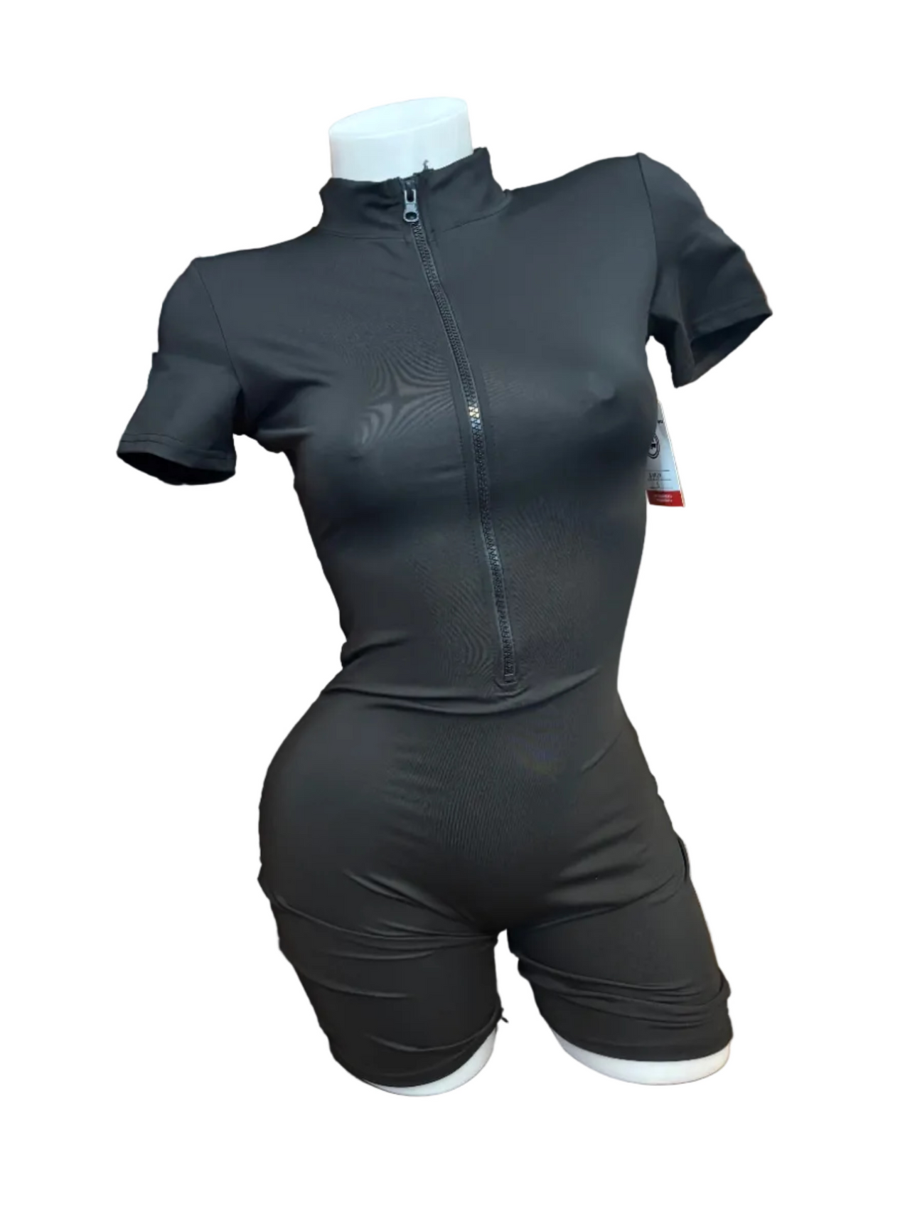 Romper with Long Zipper Black - Model Express Vancouver