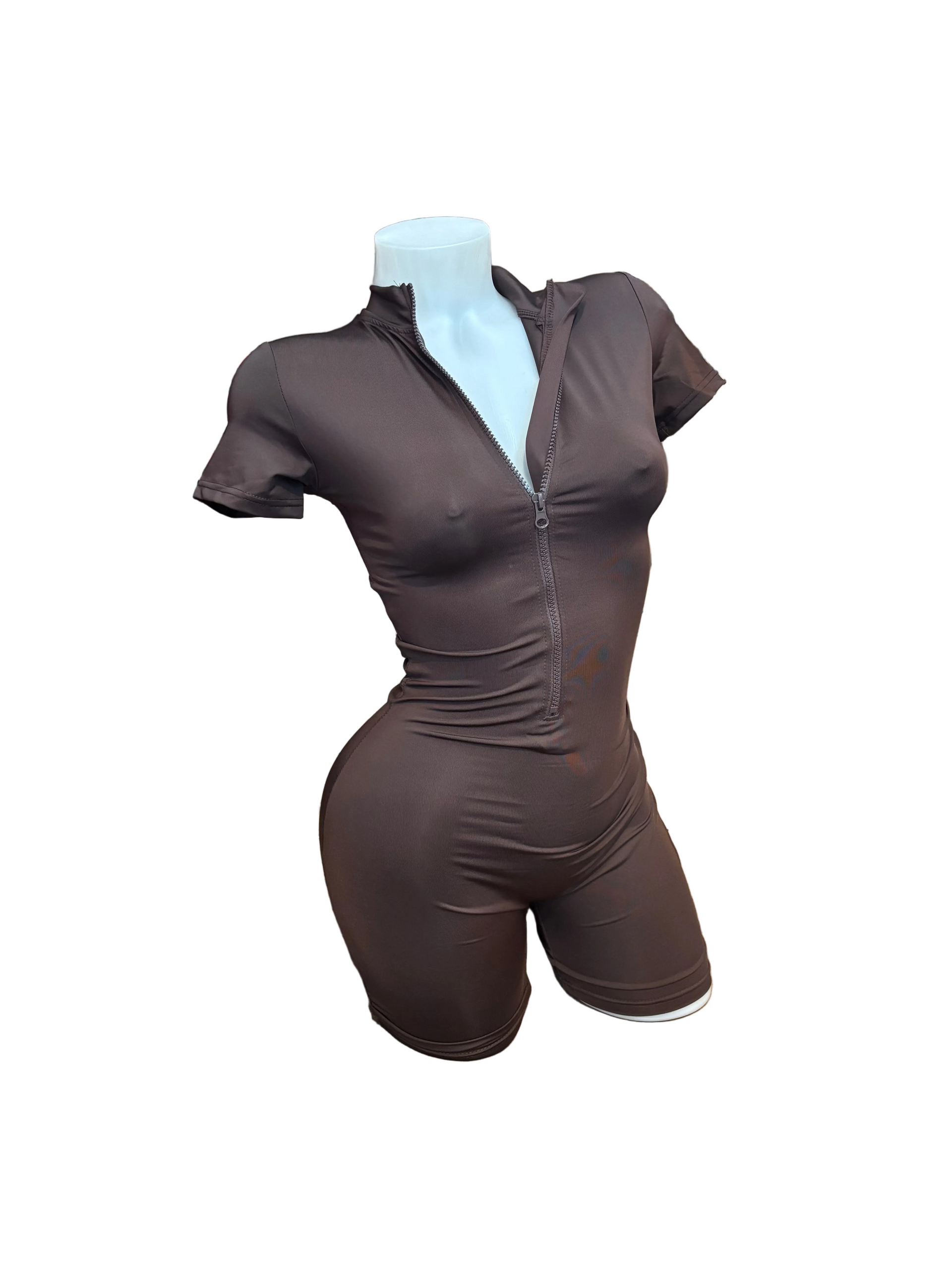 Romper with Long Zipper Brown - Model Express Vancouver