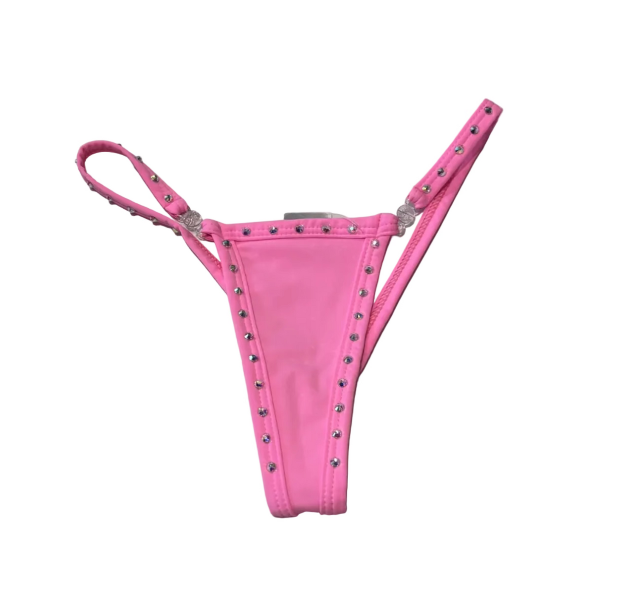 Crystal Thin Clip G-String - Baby Pink - Model Express Vancouver