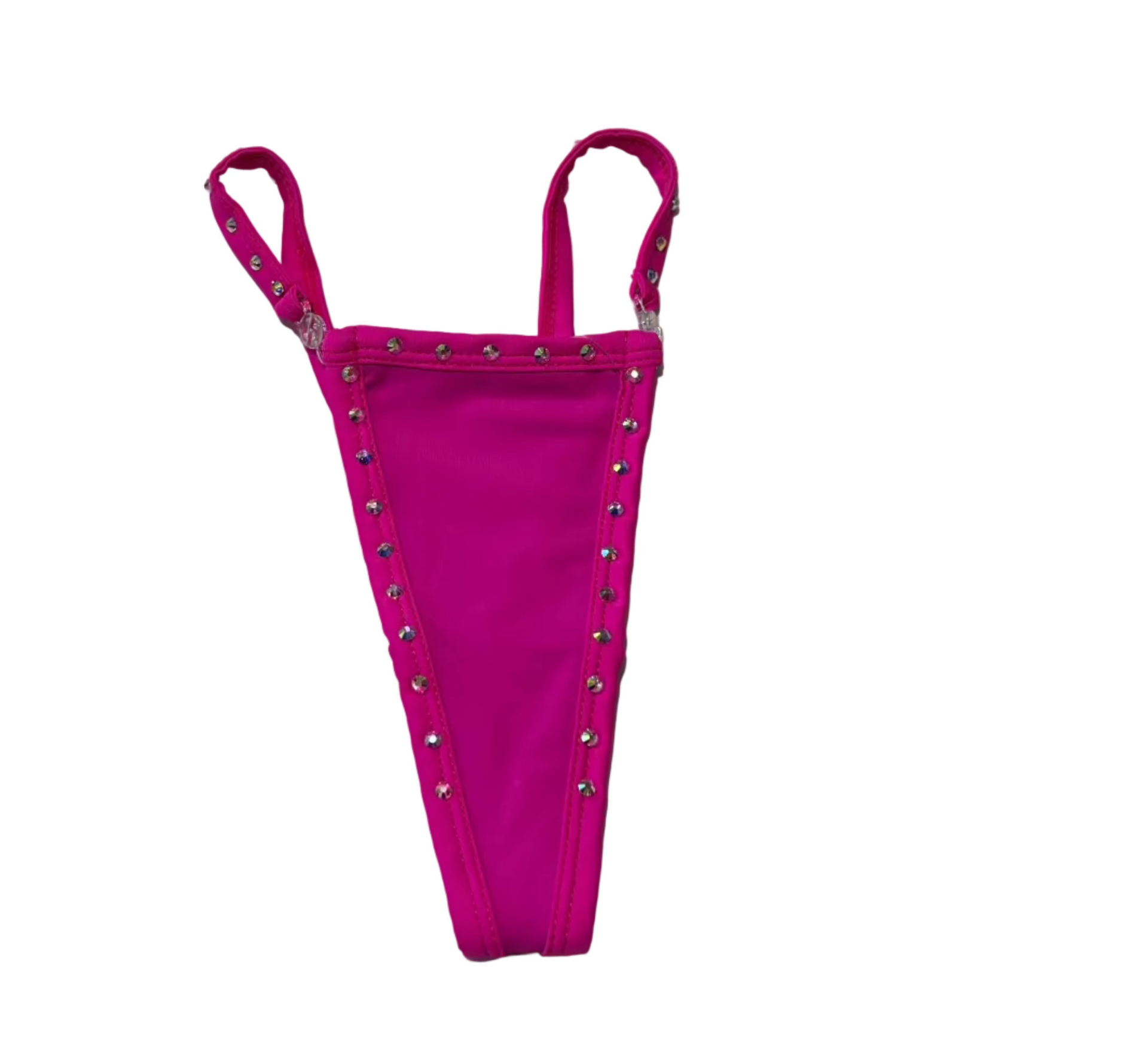 Crystal Thin Clip G-String - Hot Pink - Model Express Vancouver