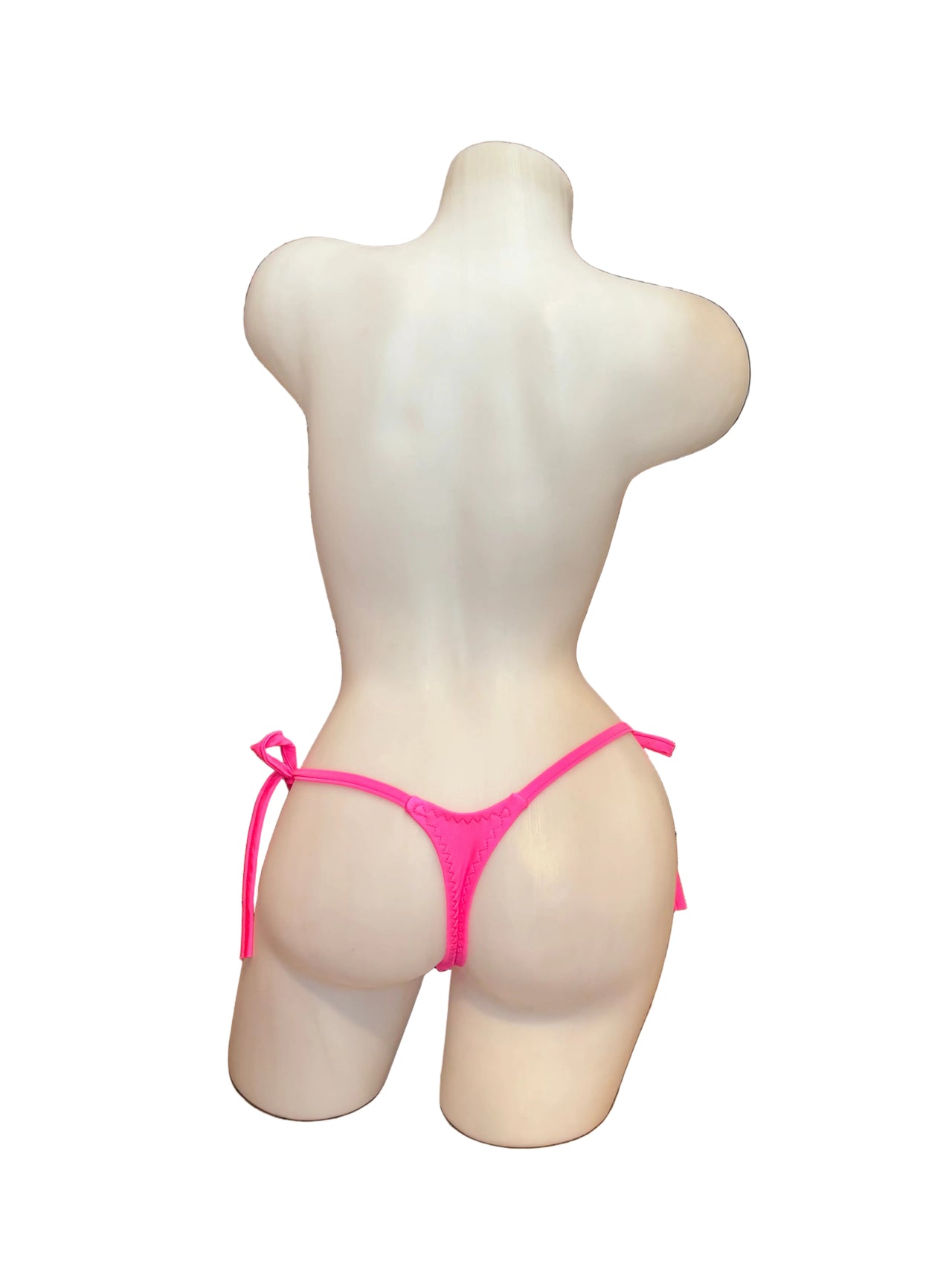 Side Tie Y-Back G-String Hot Pink - Model Express Vancouver