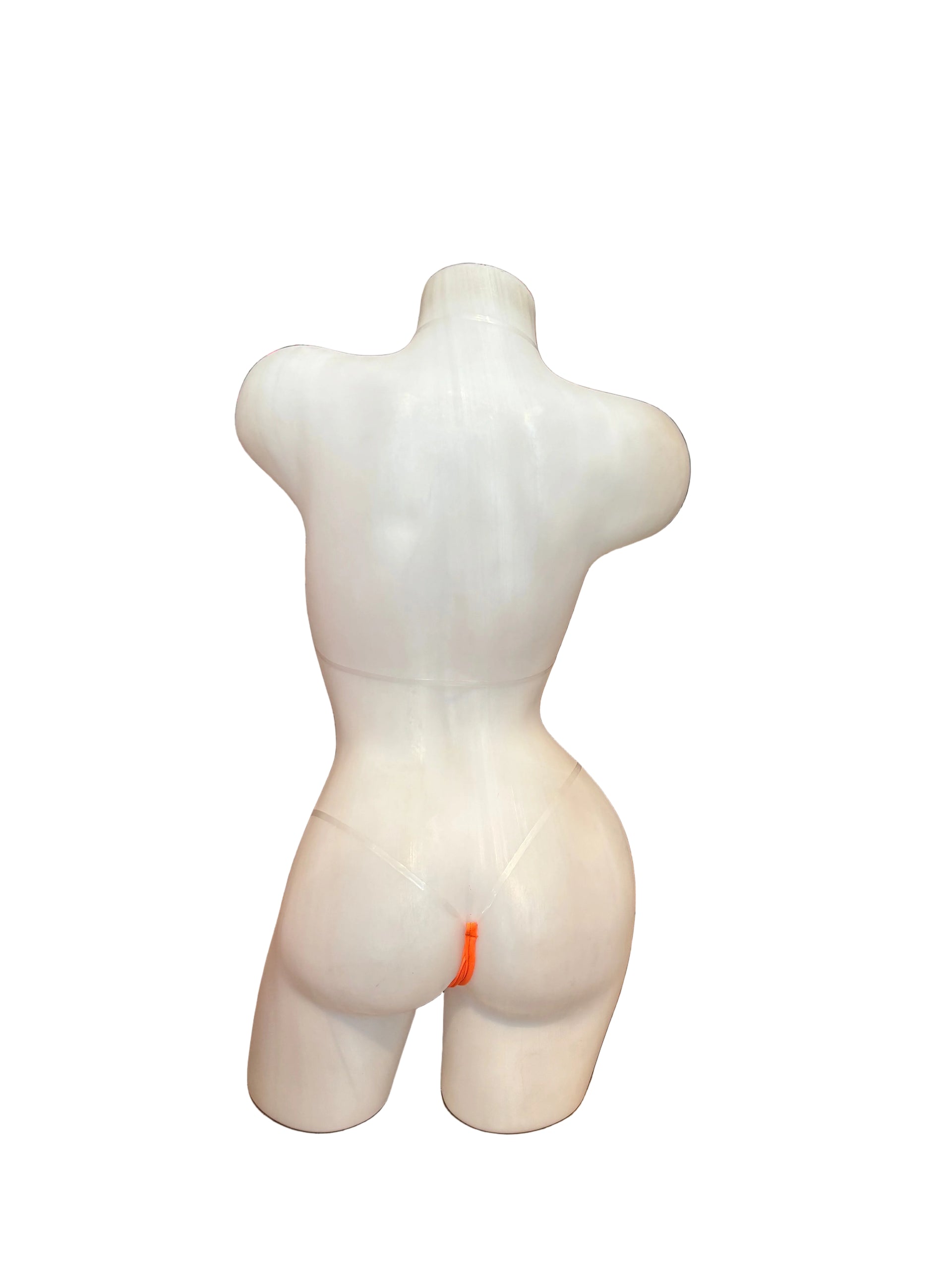 Clear Strap Y-Back Bikini Neon Orange - Model Express Vancouver