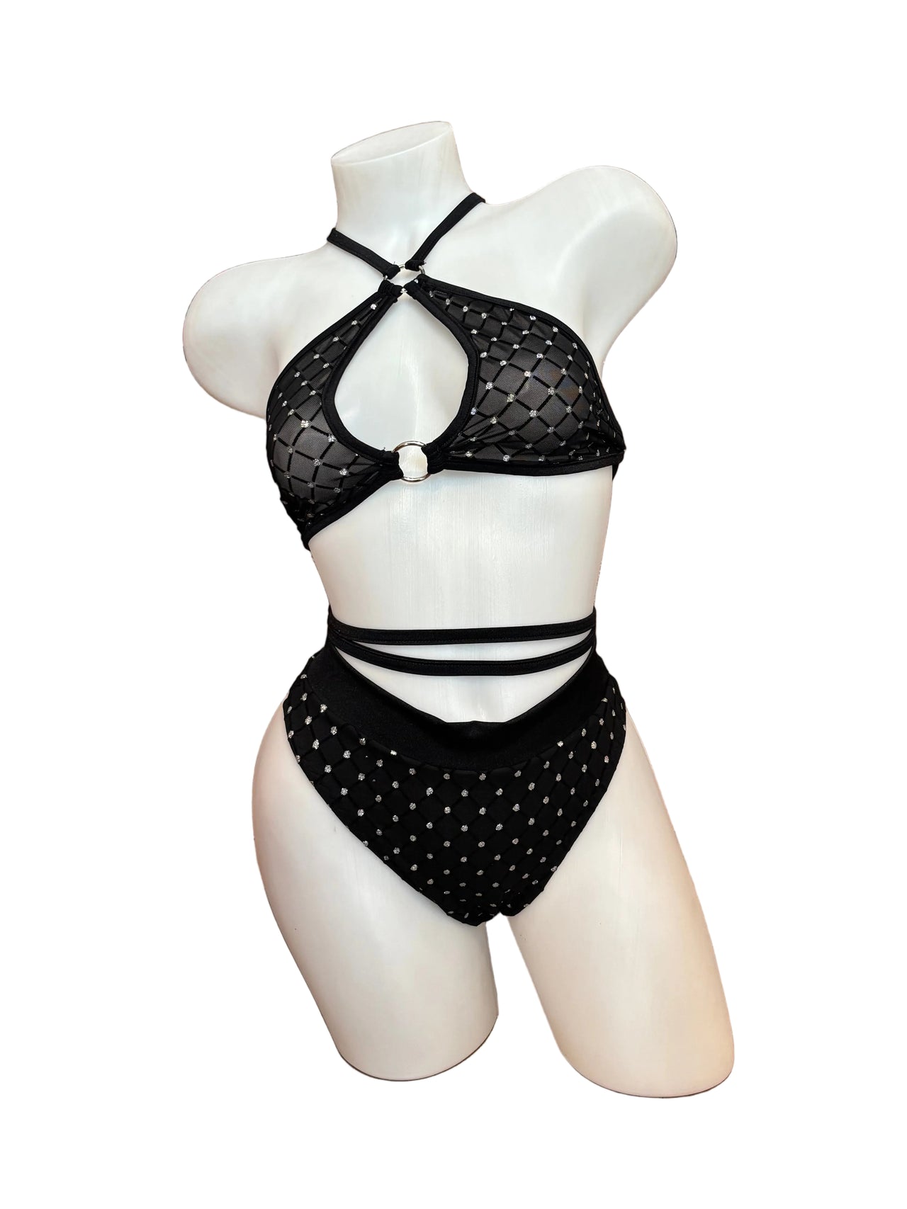 High Waist Halter Keyhole Starlite Bikini - Model Express Vancouver