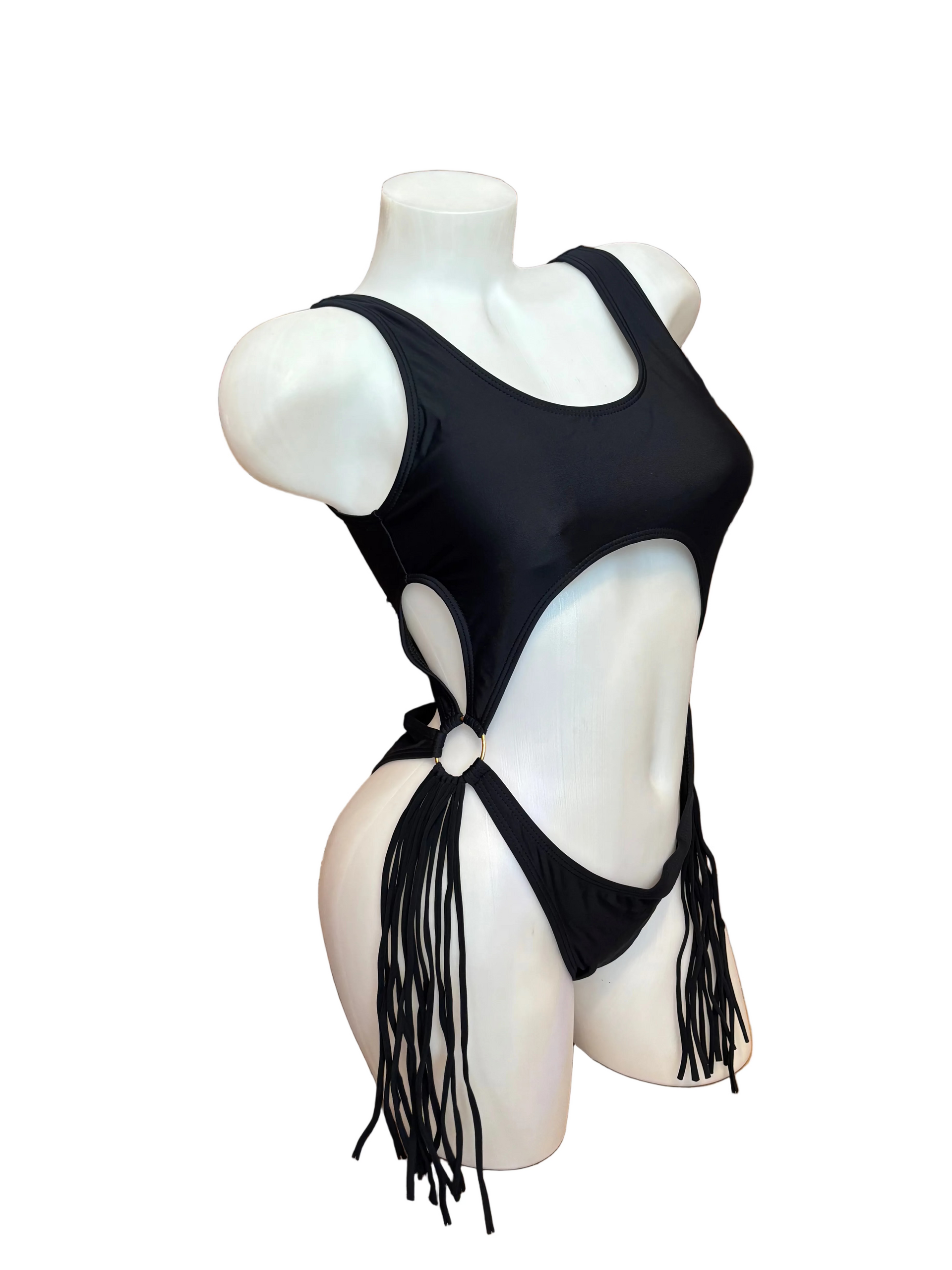 Fringe Bodysuit Black - Model Express Vancouver