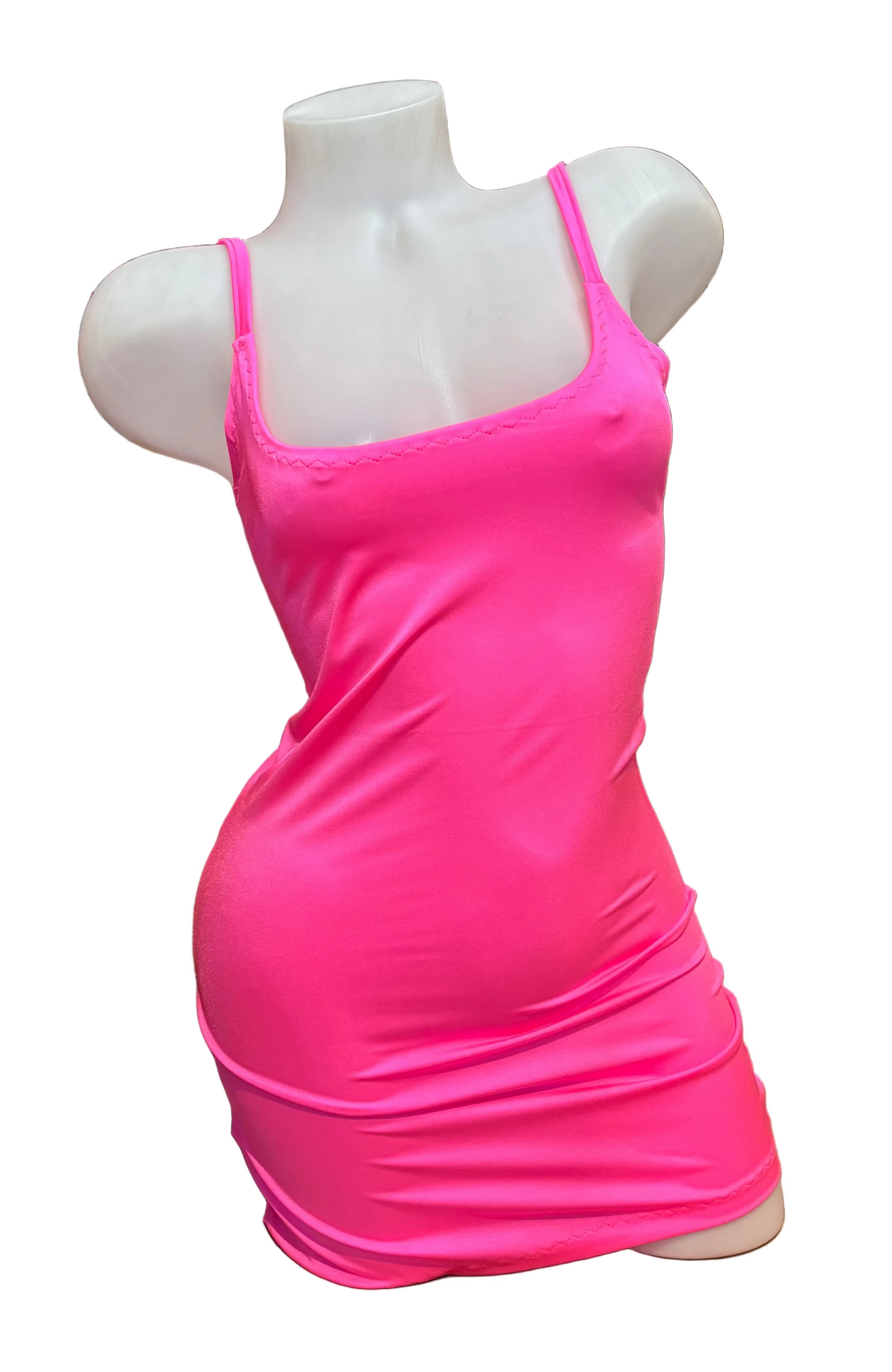 Spandex Tank Dress Pink - Model Express Vancouver