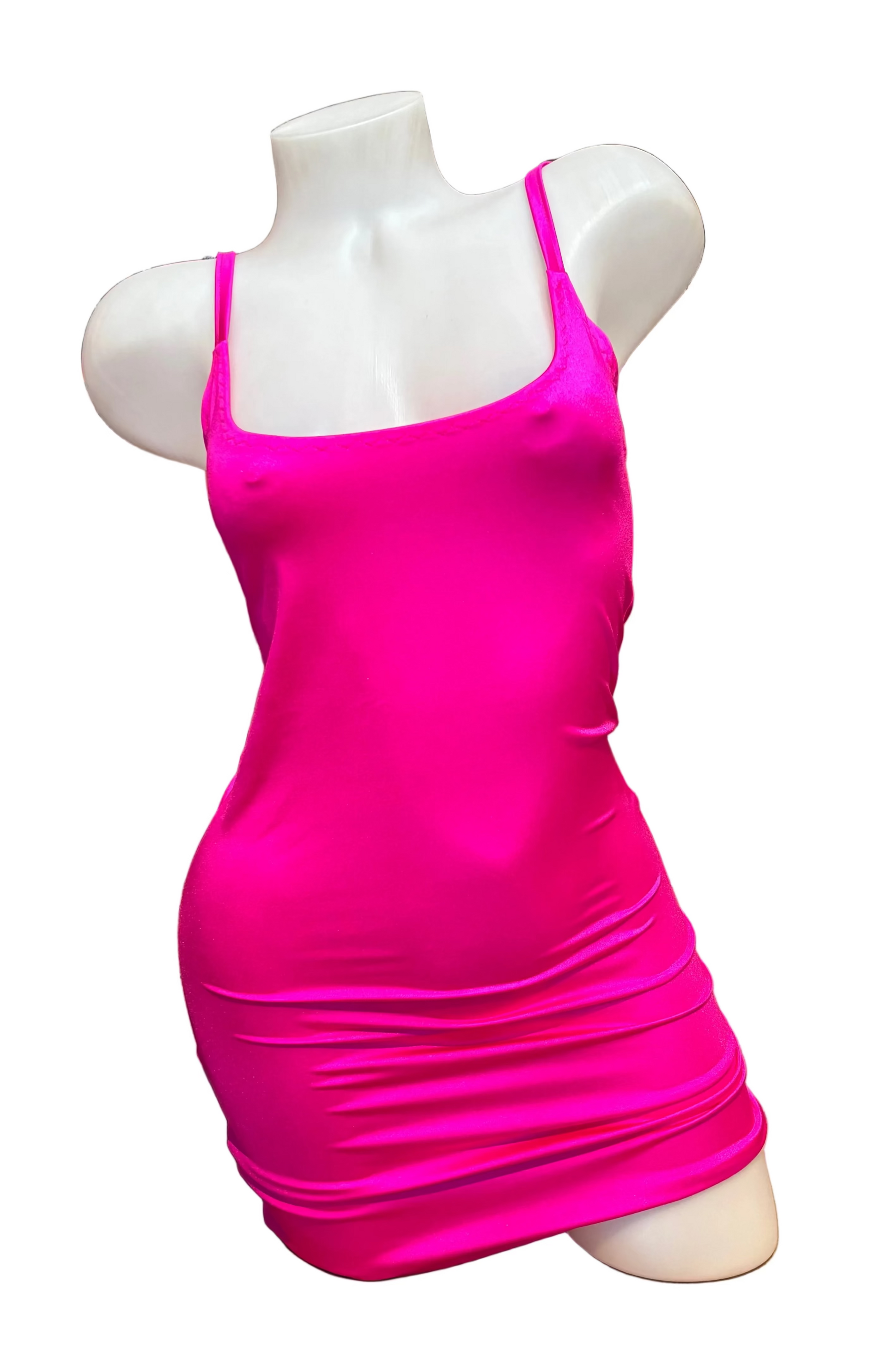 Spandex Tank Dress Fuchsia - Model Express Vancouver