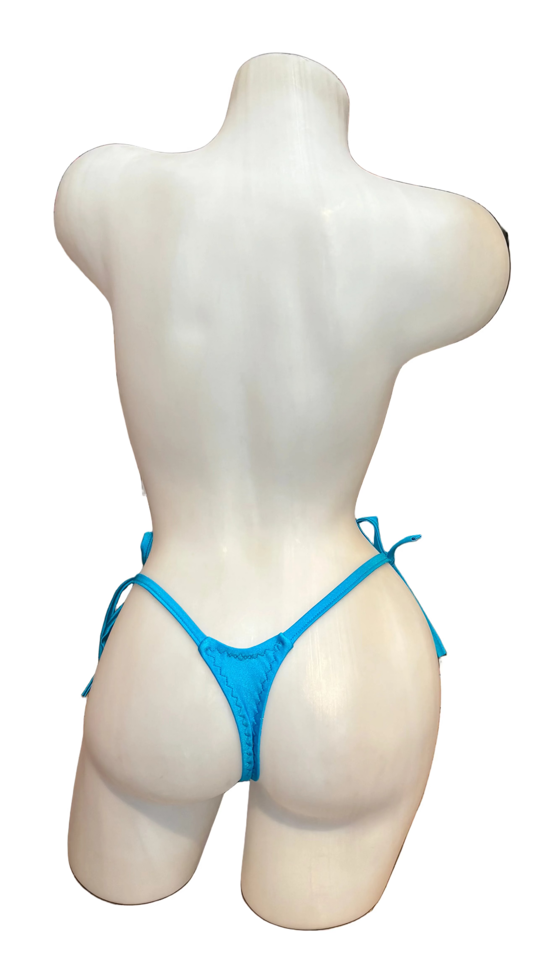 Side Tie Y-Back G-String Turquoise - Model Express Vancouver