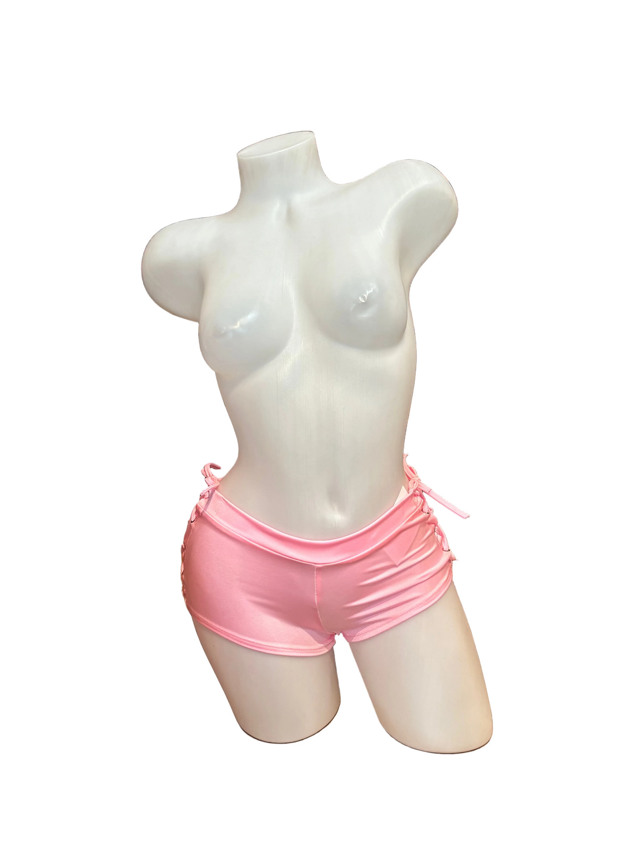 Lace Up Side Booty Shorts Light Pink - Model Express Vancouver