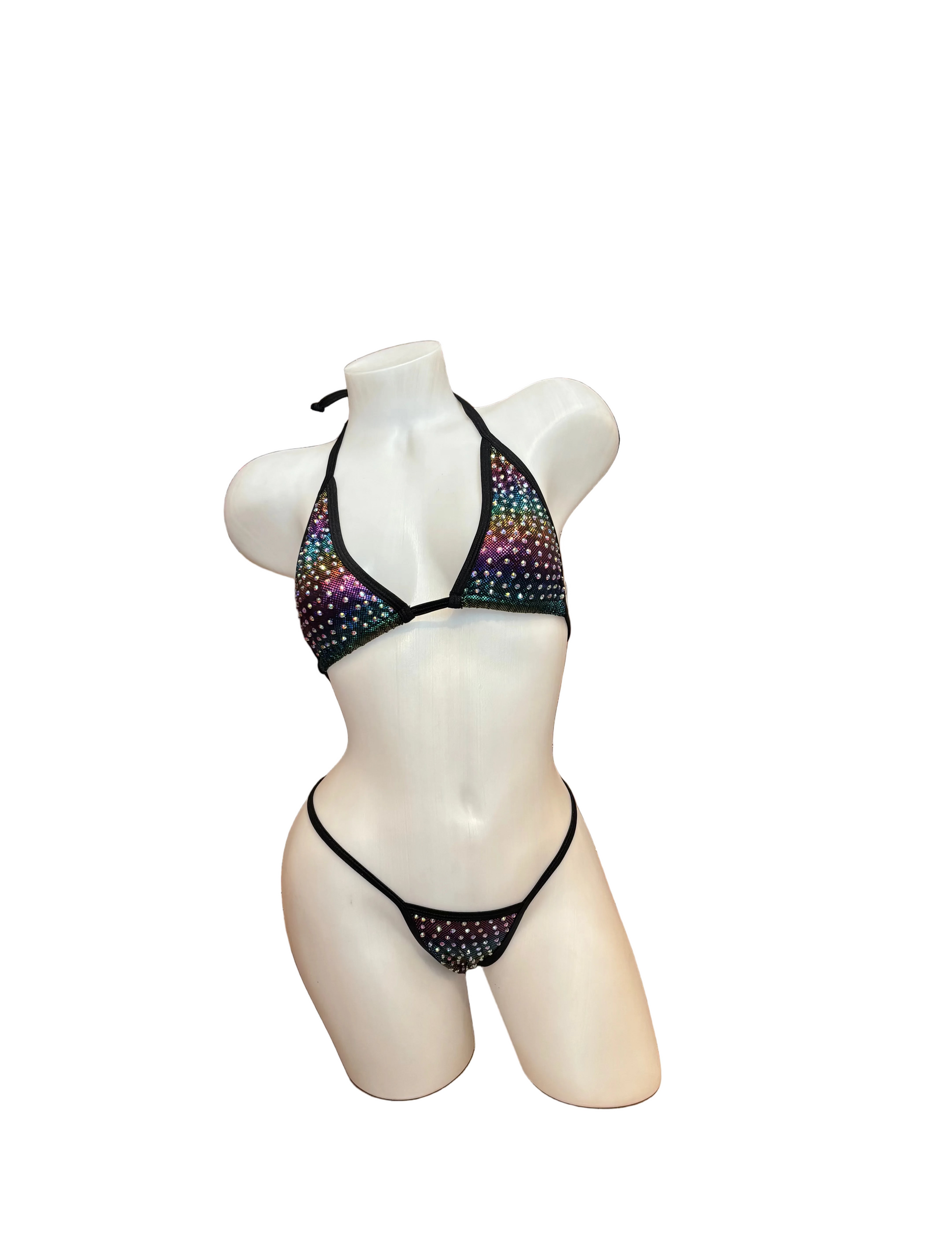 Rhinestone Bikini Oil Slick - Model Express Vancouver