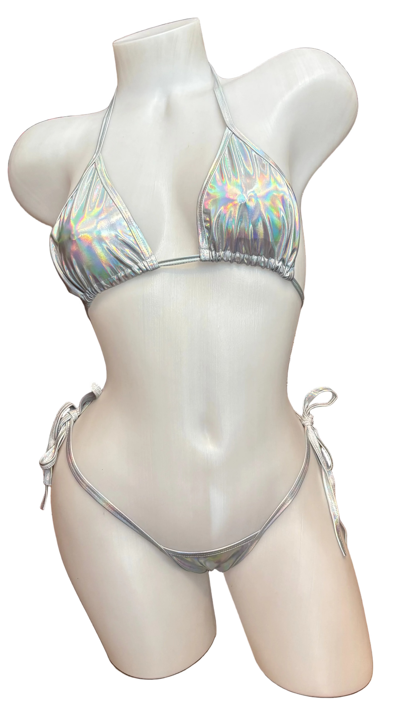 Silver Foil Side Tie Bikini