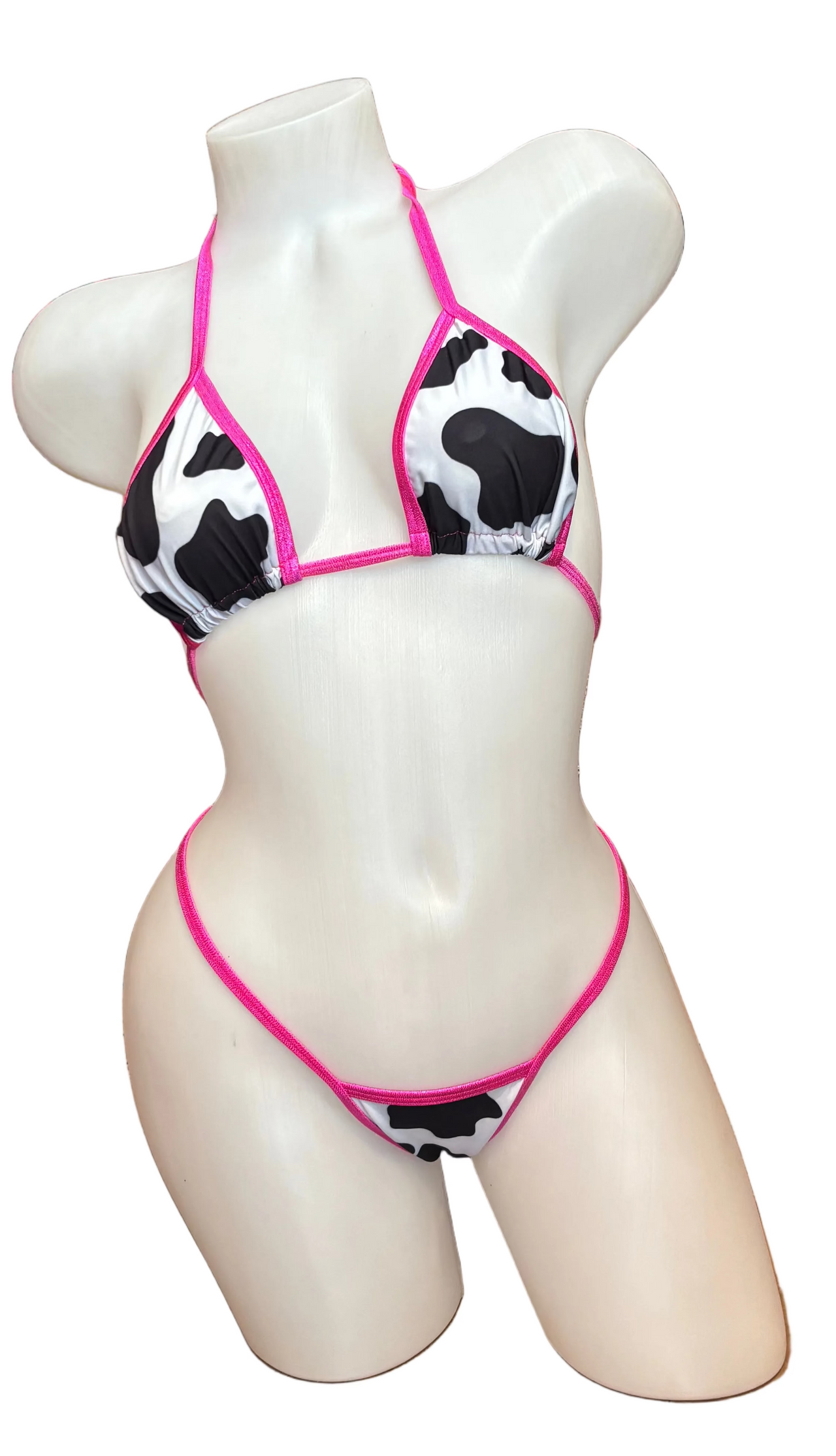 Pink Cow Thong Bikini
