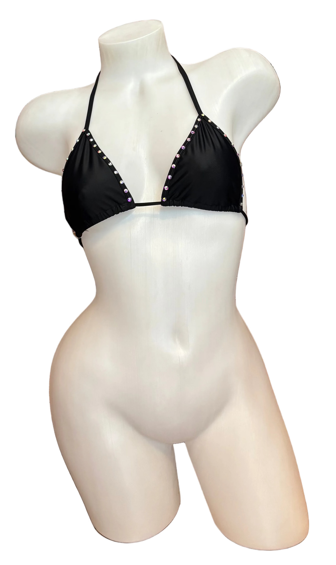 Crystal Tri Top - Black
