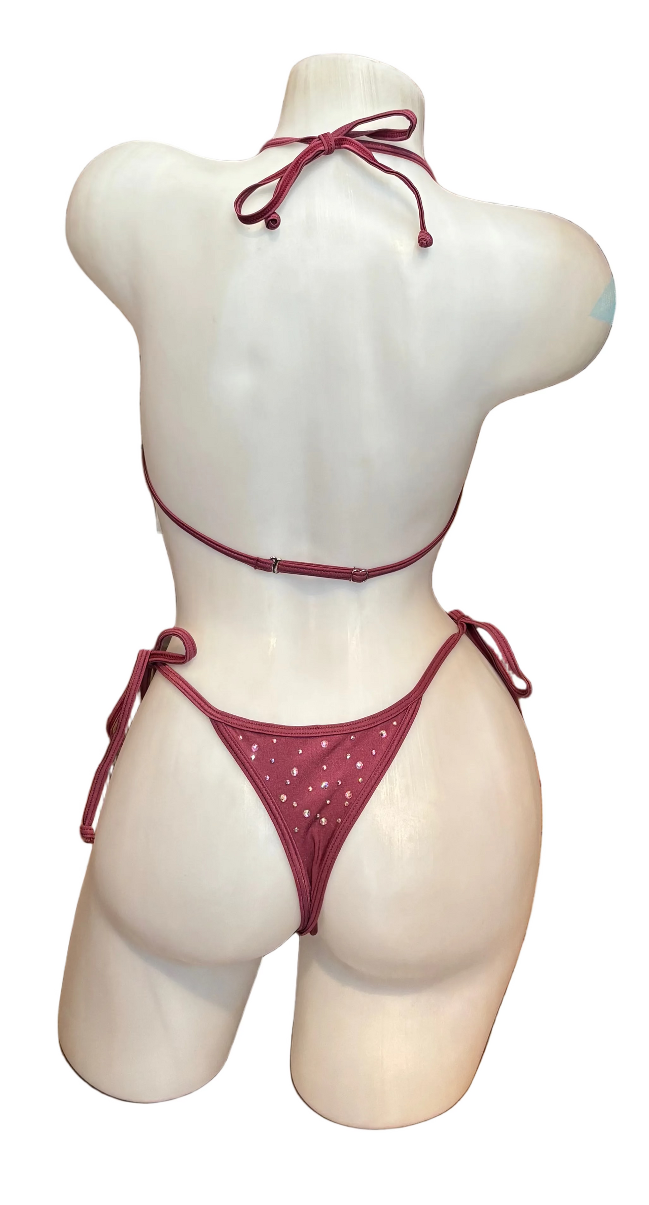 Crystal Skinny Top and Tie Bottoms Berry
