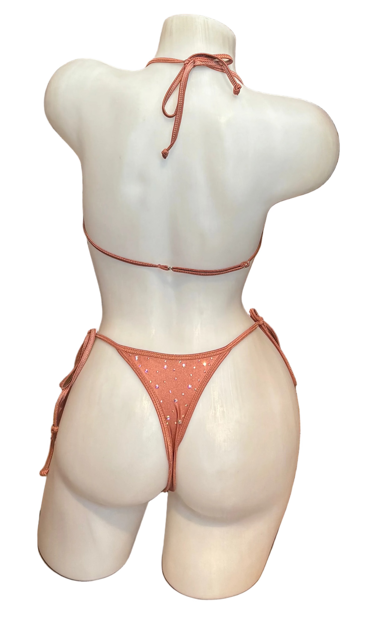 Crystal Skinny Top and Tie Bottoms - Milk Chocolate