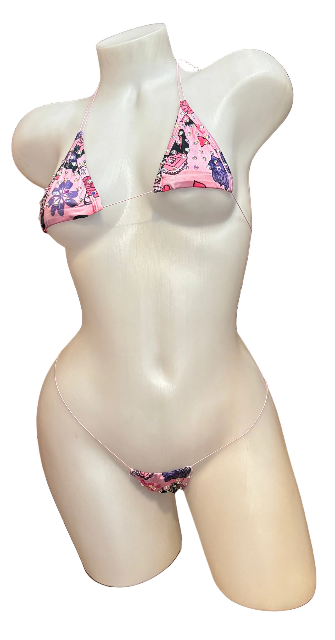 Rhinestone Micro Bikini - Y2K
