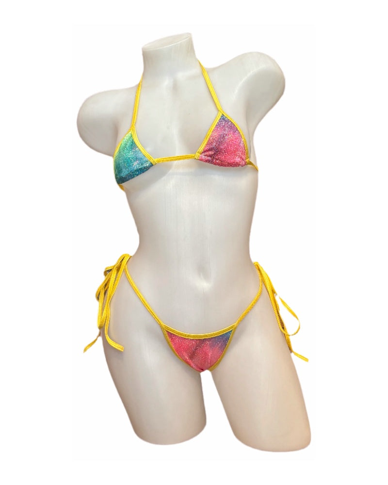 X9 Bikini: Sunbeam Rainbow Sparkle (Thong) - Model Express Vancouver