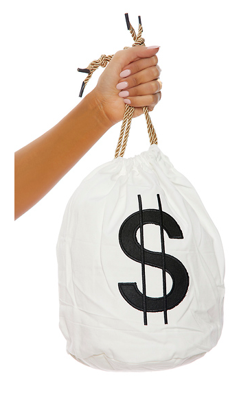 $ Money Bag White - Model Express Vancouver