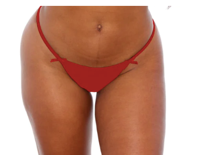 Microfiber Bow Thong Red