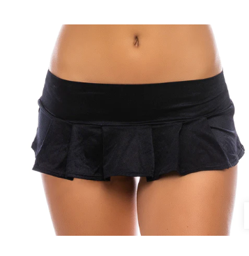 Micro Pleated Skirt - Black - Model Express Vancouver