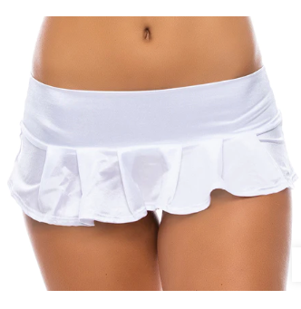 Micro Pleated Skirt - White - Model Express Vancouver
