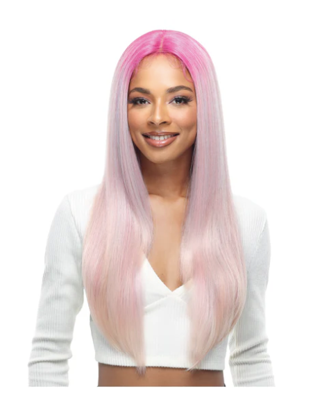 Transparent Lace Long Straight Wig - Strawberry Blonde