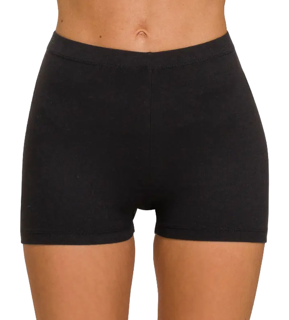 Microfiber Biker Shorts Black