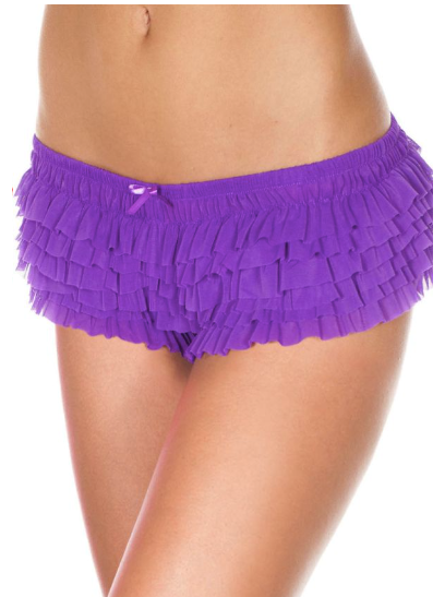 Ruffle Tanga Shorts Purple