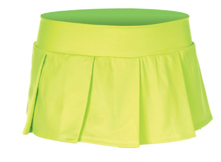Pleated Skirt - Neon Green - Model Express Vancouver