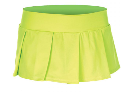 Pleated Skirt - Neon Green