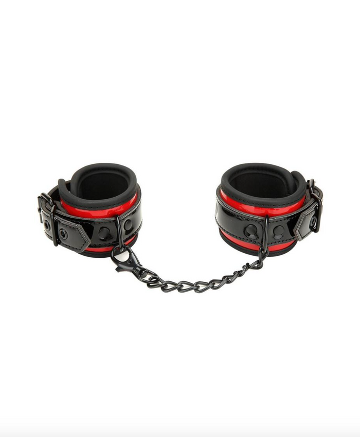 Buckle Hand Cuffs Black/Red