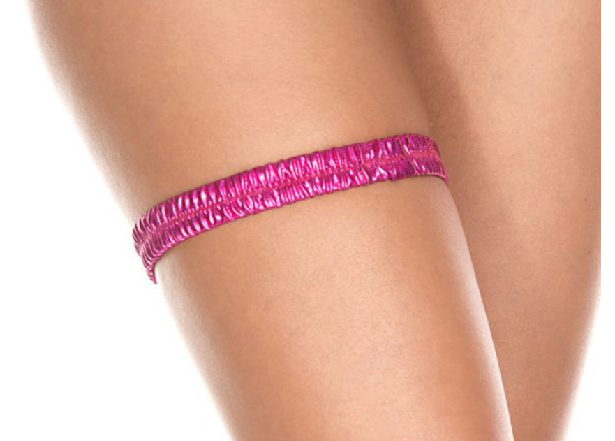 Metallic Leg Garter Hot Pink - Model Express Vancouver