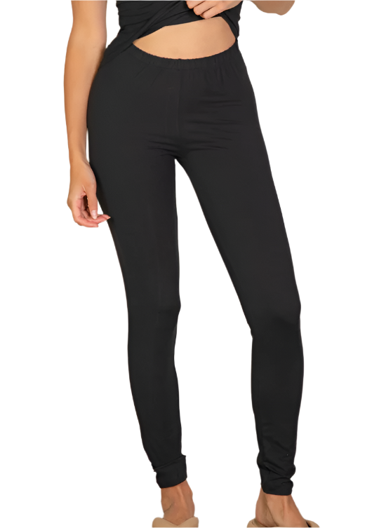 Basic Solid Leggings Black - Model Express Vancouver