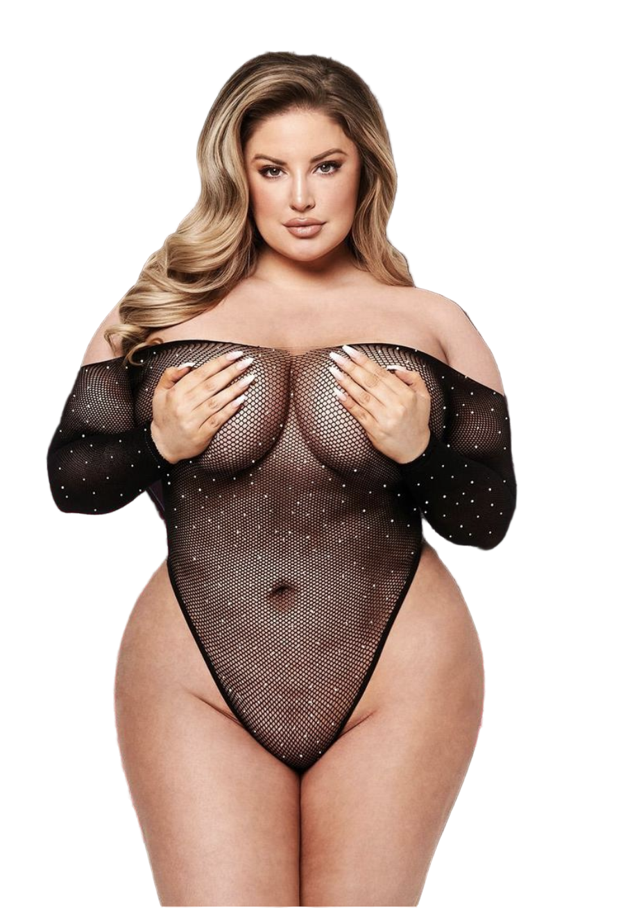 Off The Shoulder Sparkle Teddy - Model Express Vancouver