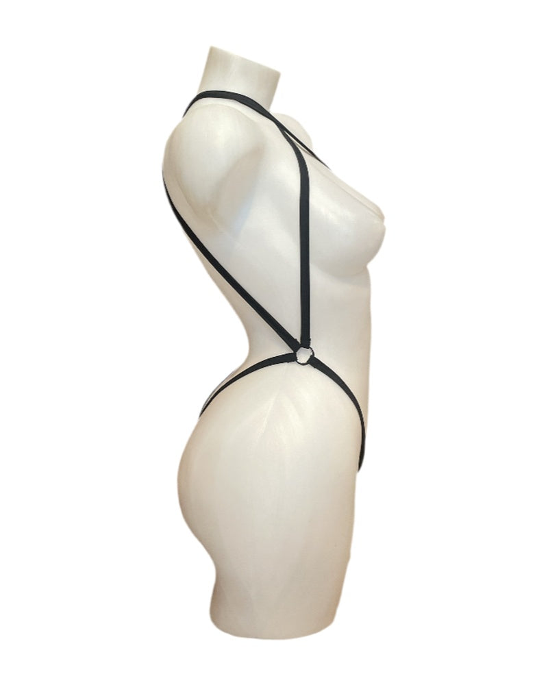 Double Sling Shot Thong Black - Model Express Vancouver