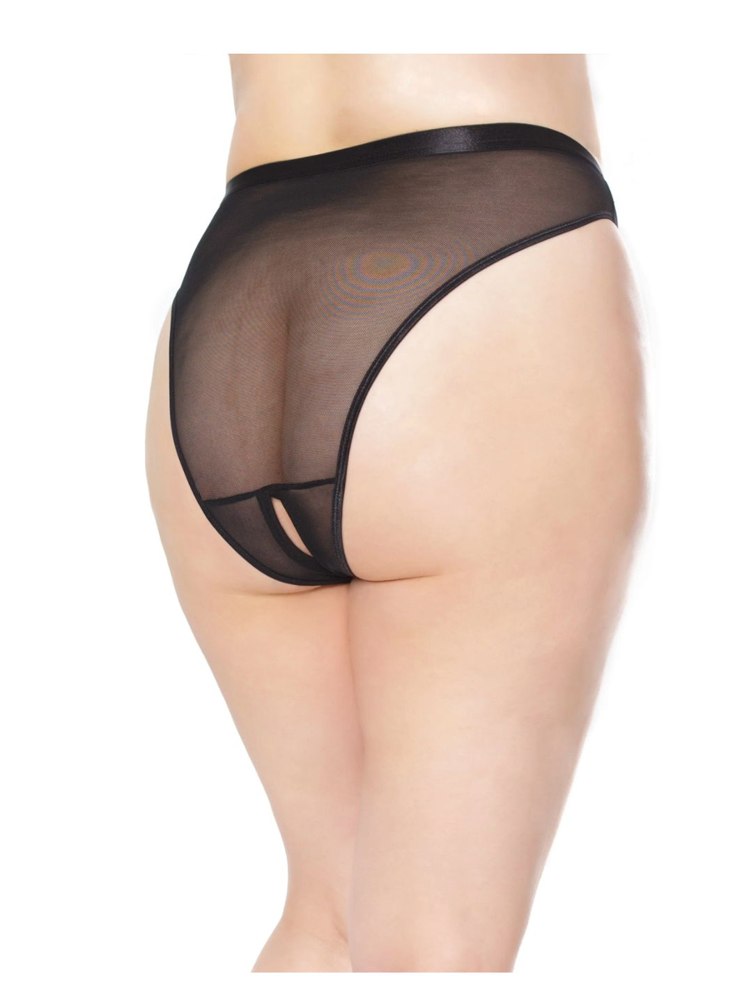 Mesh Crotchless Panty Black - Model Express Vancouver