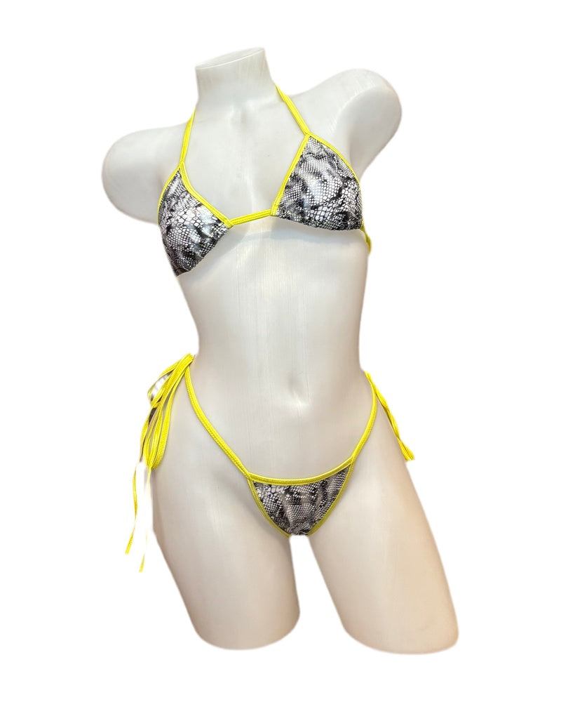 X9 Bikini: Snake Skin Yellow - Model Express Vancouver