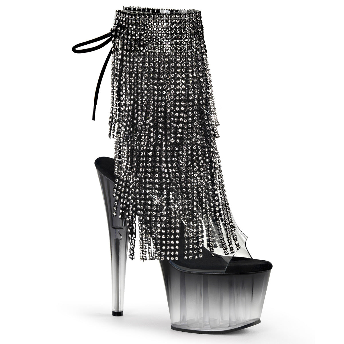 Pleasers Adore-1017Rsft - Clr-Blk/Blk