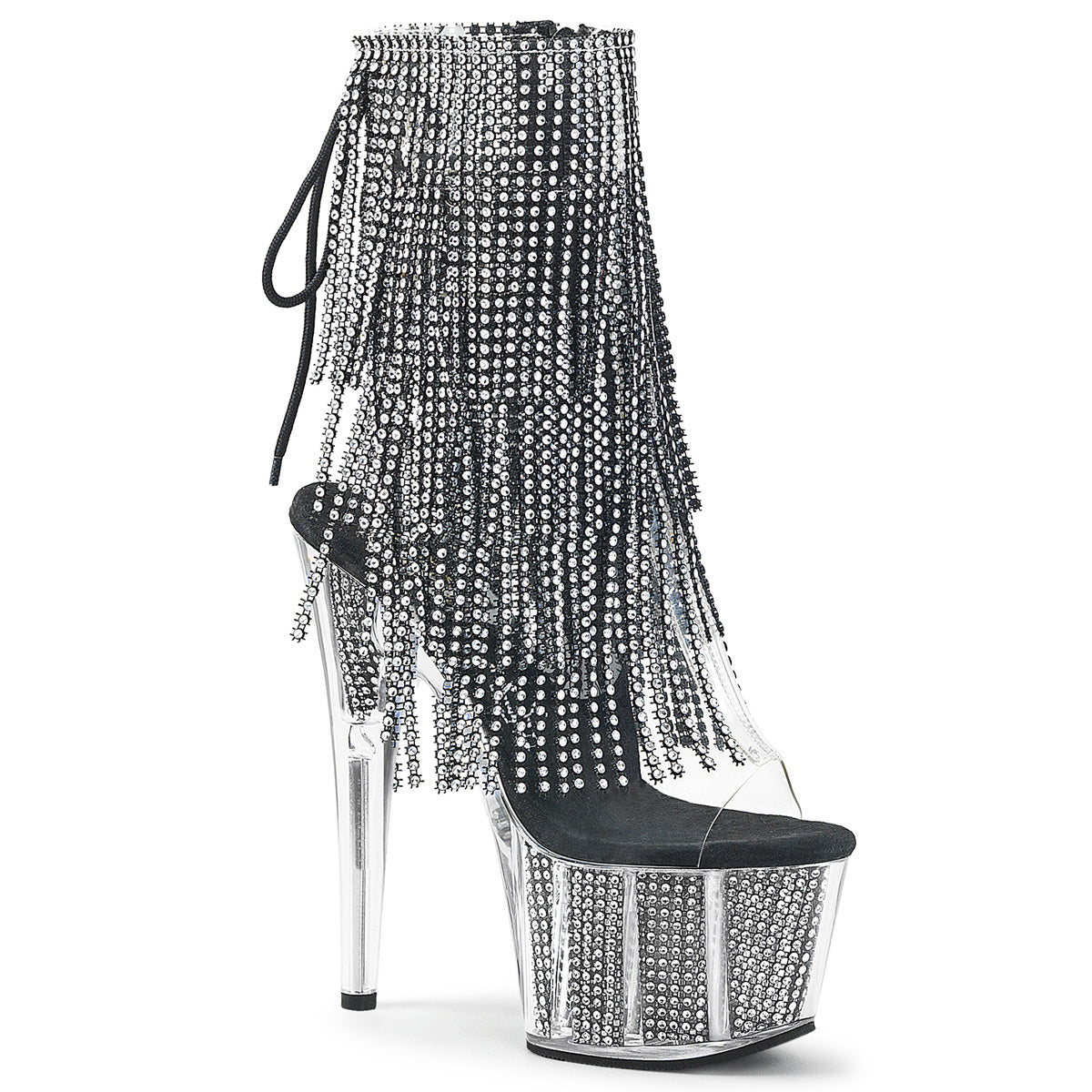 Pleasers Adore-1017Srs - Clr-Blk RS/Blk SRS