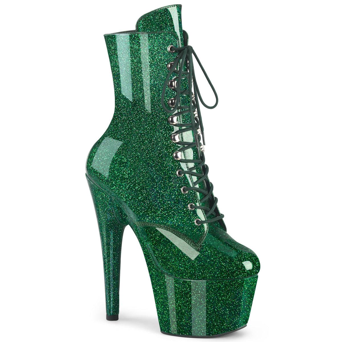Pleasers Adore-1020Gp - Emerald Green Glitter Pat/M