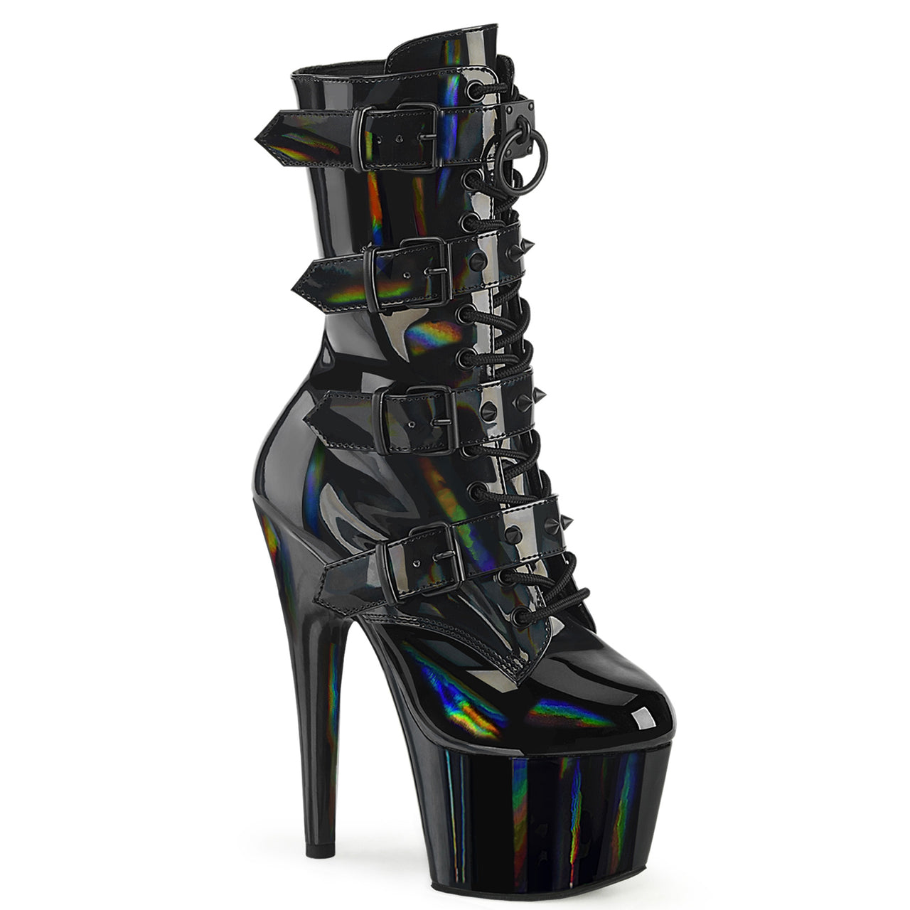 Pleasers Adore-1046 - Blk Holo Pat/Matching