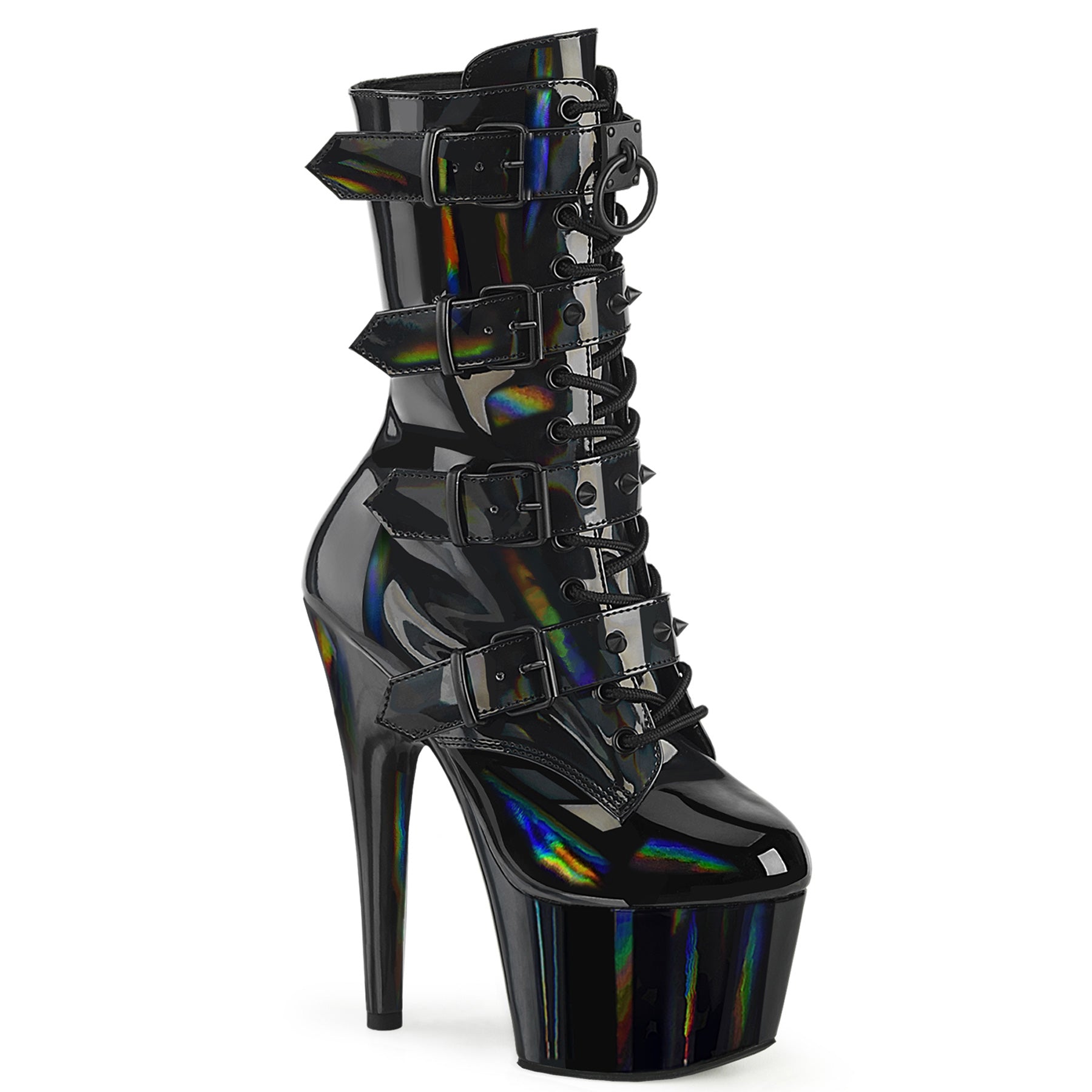 Pleasers Adore-1046 - Blk Holo Pat/Matching