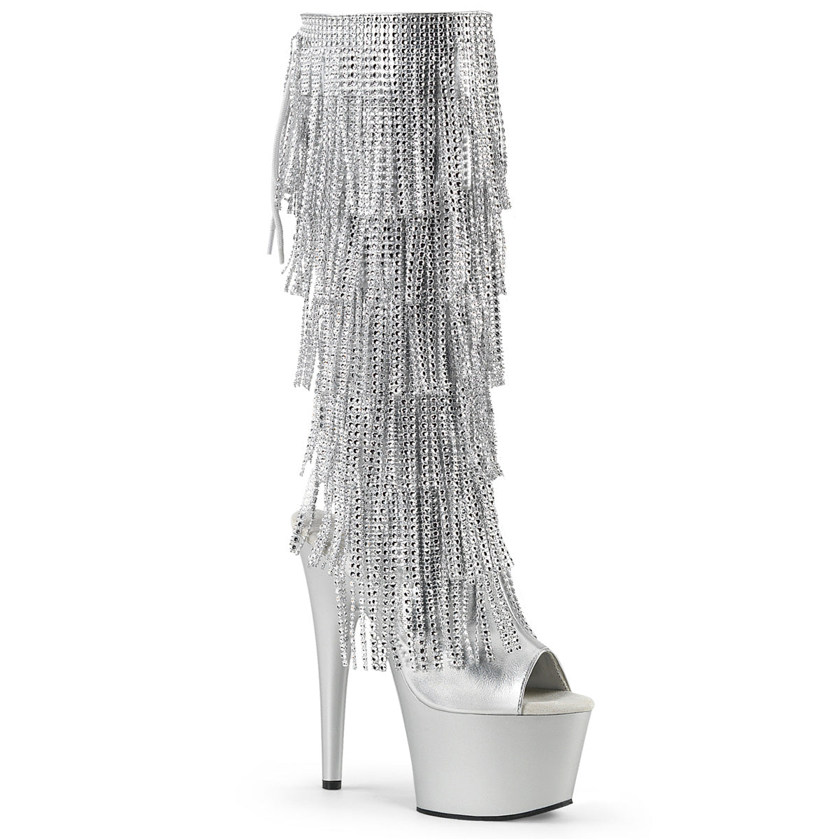 Pleasers Adore-2024Rsf - Slv Metallic Pu/Slv Matte