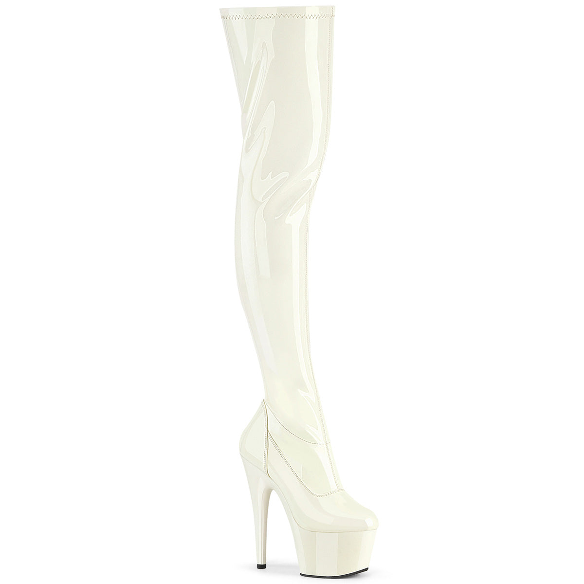Pleasers Adore-3000 - Off-Wht Pat/Off-Wht
