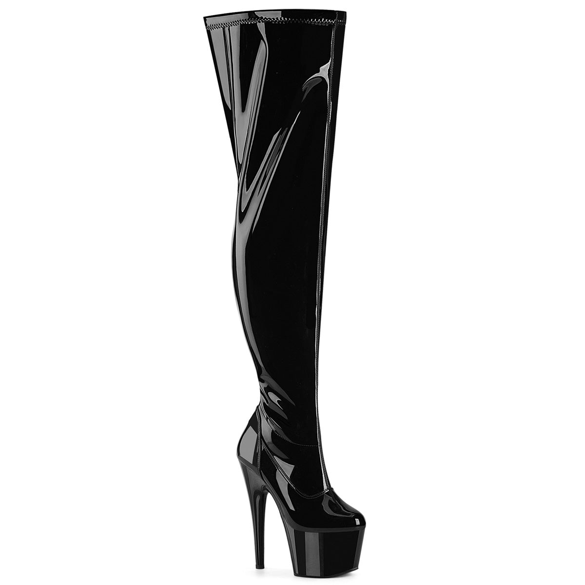 Pleasers Adore-3000Wcf - Blk Str. Pat/Blk