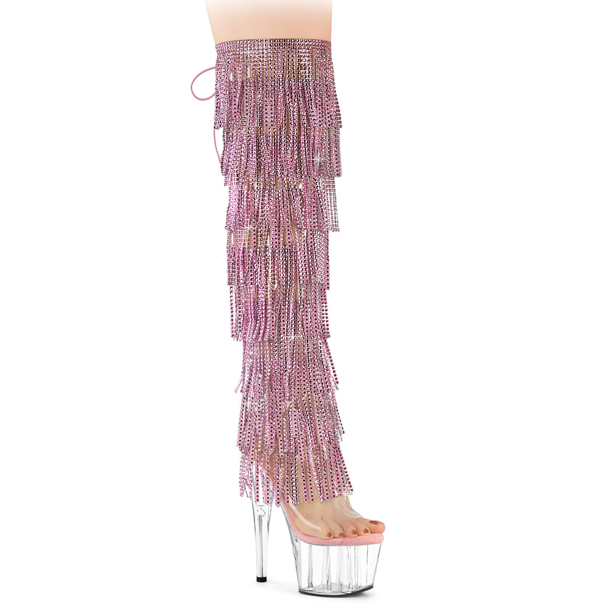 Pleasers Adore-3019C-Rsf - Clr-B. Pink/Clr