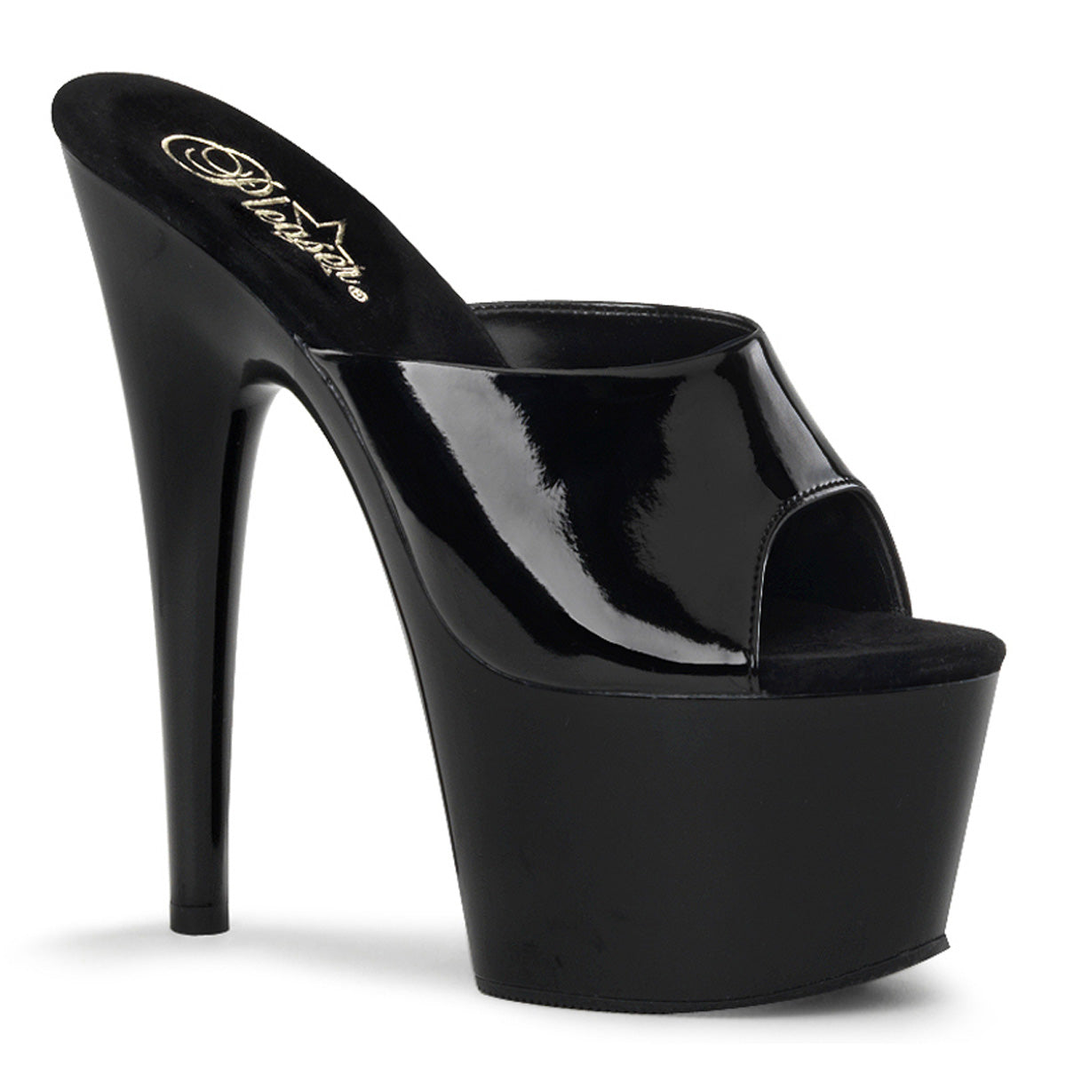 Pleasers Adore-701 - Blk Pat/Blk